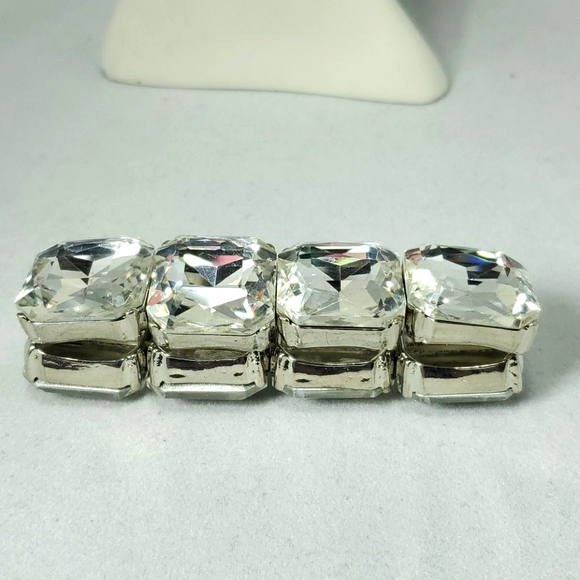 Isaac Mizrahi silver with clear rhinestone bracelet - Picture 4 of 5